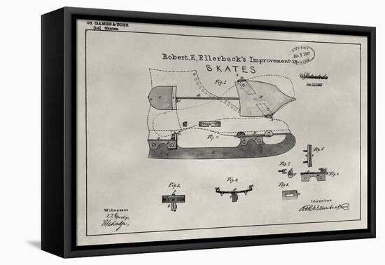 Patent--Skate-Alicia Ludwig-Framed Stretched Canvas