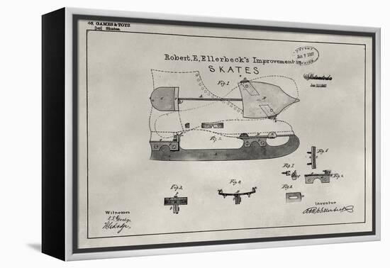 Patent--Skate-Alicia Ludwig-Framed Stretched Canvas