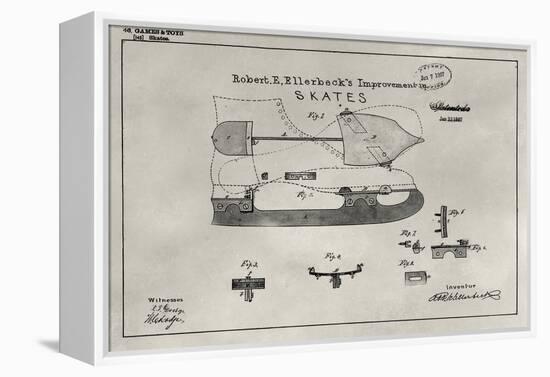 Patent--Skate-Alicia Ludwig-Framed Stretched Canvas