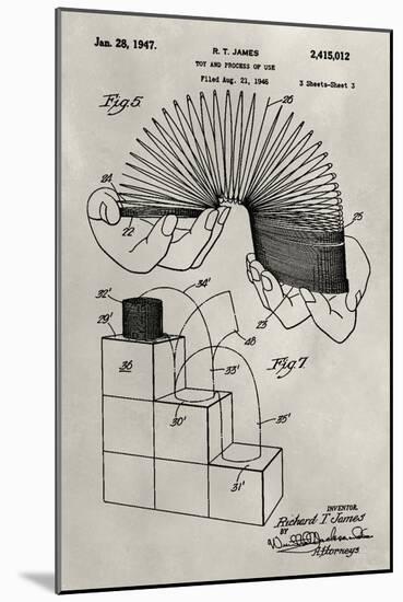 Patent--Slinky-Alicia Ludwig-Mounted Art Print