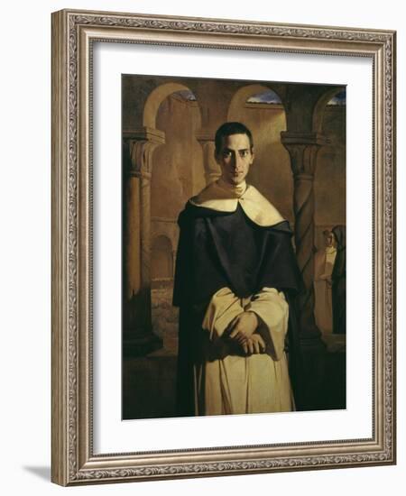 Pater Dominique Lacordaire. 1840-Théodore Chasseriau-Framed Giclee Print