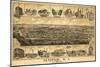 Paterson, New Jersey - Panoramic Map-Lantern Press-Mounted Art Print