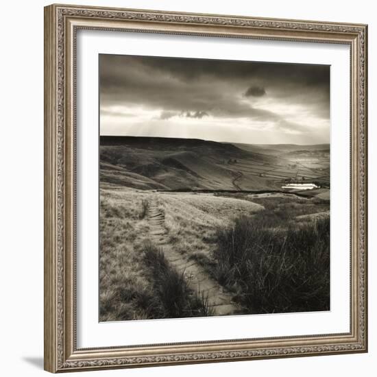 Path and Reservoir Above Lumbutts in Yorkshire. Photographed For 'Remains Of Elmet' by Ted Hughes-Fay Godwin-Framed Giclee Print