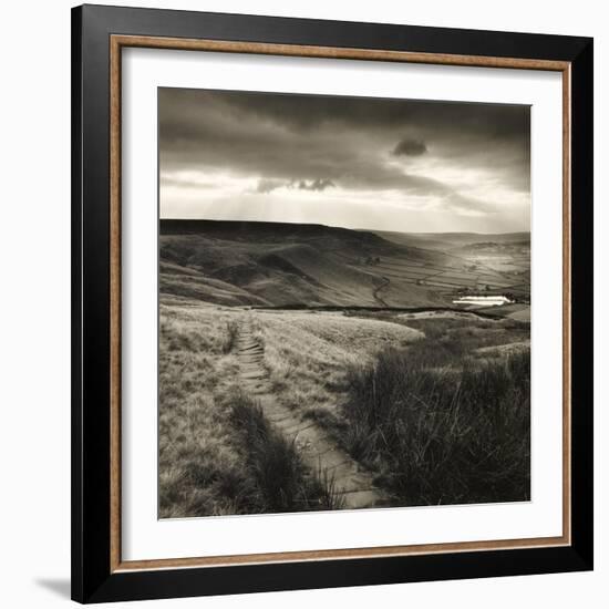 Path and Reservoir Above Lumbutts in Yorkshire. Photographed For 'Remains Of Elmet' by Ted Hughes-Fay Godwin-Framed Giclee Print