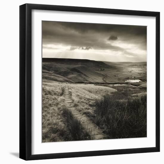Path and Reservoir Above Lumbutts in Yorkshire. Photographed For 'Remains Of Elmet' by Ted Hughes-Fay Godwin-Framed Giclee Print