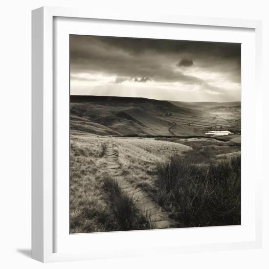 Path and Reservoir Above Lumbutts in Yorkshire. Photographed For 'Remains Of Elmet' by Ted Hughes-Fay Godwin-Framed Giclee Print