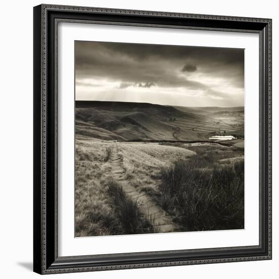 Path and Reservoir Above Lumbutts in Yorkshire. Photographed For 'Remains Of Elmet' by Ted Hughes-Fay Godwin-Framed Giclee Print