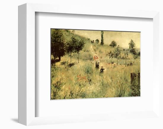 Path Bordered by Tall Grass-Pierre-Auguste Renoir-Framed Art Print