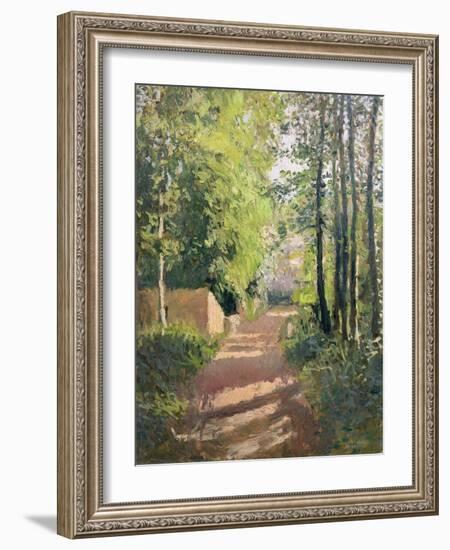 Path in a Wood in Normandy-Gustave Caillebotte-Framed Giclee Print