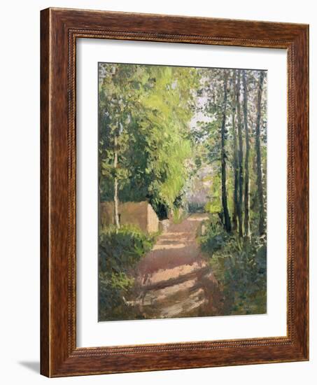 Path in a Wood in Normandy-Gustave Caillebotte-Framed Giclee Print