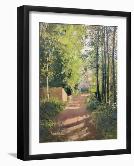 Path in a Wood in Normandy-Gustave Caillebotte-Framed Giclee Print