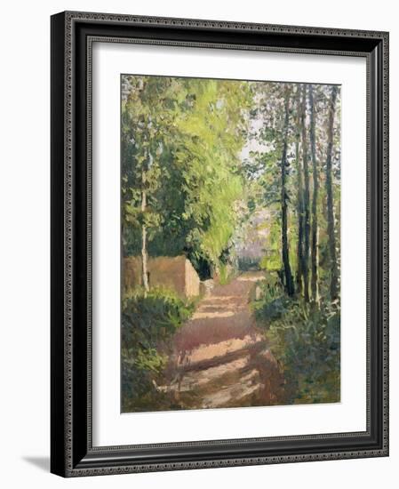 Path in a Wood in Normandy-Gustave Caillebotte-Framed Giclee Print