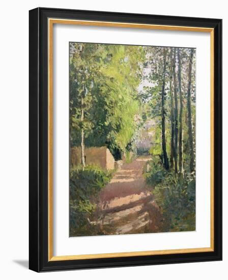 Path in a Wood in Normandy-Gustave Caillebotte-Framed Giclee Print