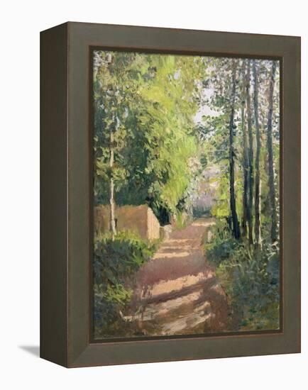 Path in a Wood in Normandy-Gustave Caillebotte-Framed Premier Image Canvas