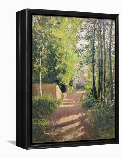 Path in a Wood in Normandy-Gustave Caillebotte-Framed Premier Image Canvas