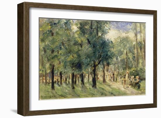 Path in Berlin Tiergarten with People Strolling, 1921-Max Liebermann-Framed Giclee Print