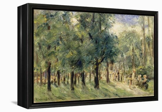 Path in Berlin Tiergarten with People Strolling, 1921-Max Liebermann-Framed Premier Image Canvas