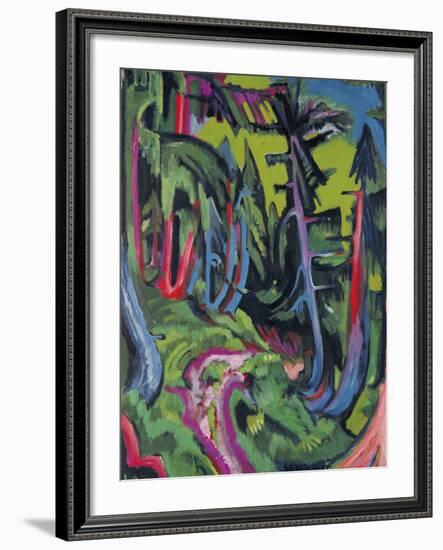 Path in Forest in the Mountains-Ernst Ludwig Kirchner-Framed Giclee Print