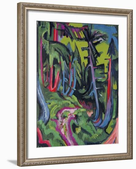 Path in Forest in the Mountains-Ernst Ludwig Kirchner-Framed Giclee Print