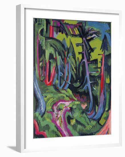 Path in Forest in the Mountains-Ernst Ludwig Kirchner-Framed Giclee Print