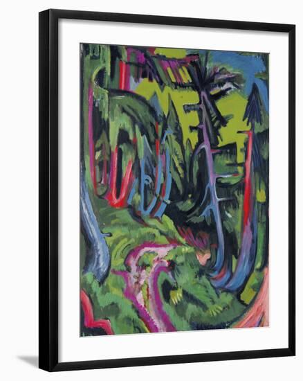 Path in Forest in the Mountains-Ernst Ludwig Kirchner-Framed Giclee Print