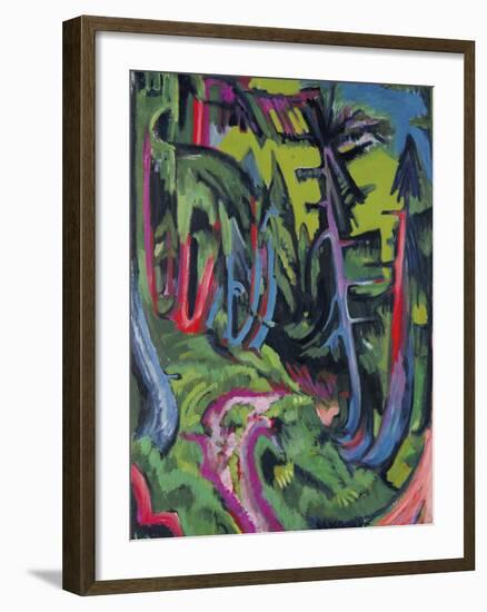 Path in Forest in the Mountains-Ernst Ludwig Kirchner-Framed Giclee Print