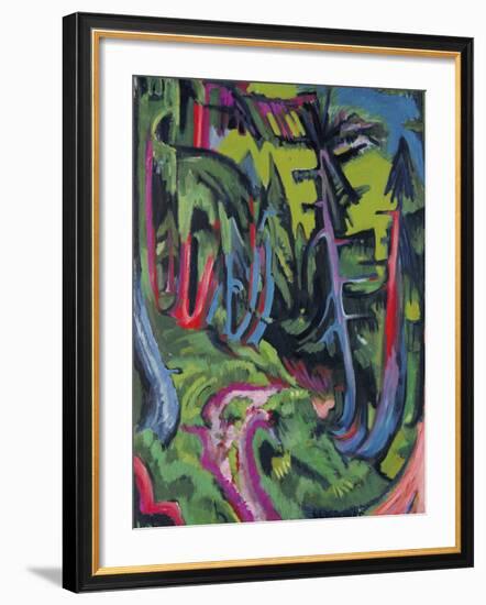 Path in Forest in the Mountains-Ernst Ludwig Kirchner-Framed Giclee Print