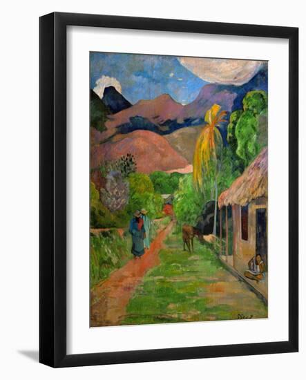 Path in Papeete, called rue du Tahiti. Oil on canvas (1891) 115.5 x 88.5 cm Cat. W 441.-Paul Gauguin-Framed Giclee Print