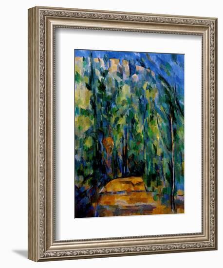 Path in the Forest, 1902-06-Paul Cézanne-Framed Giclee Print