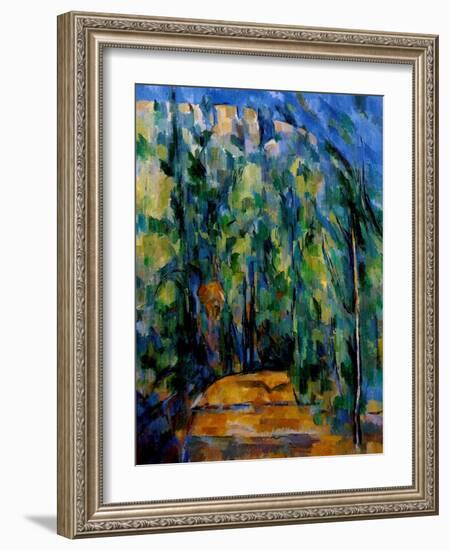 Path in the Forest, 1902-06-Paul Cézanne-Framed Giclee Print