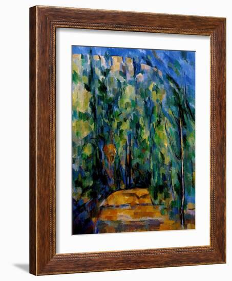 Path in the Forest, 1902-06-Paul Cézanne-Framed Giclee Print