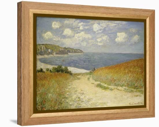 Path in the Wheat at Pourville, 1882-Claude Monet-Framed Premier Image Canvas