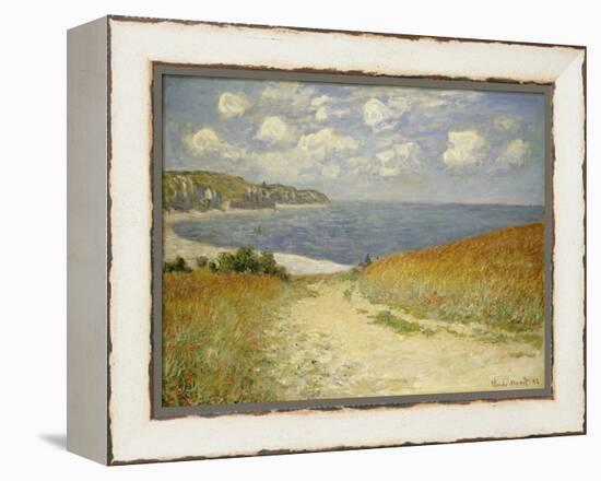 Path in the Wheat at Pourville, 1882-Claude Monet-Framed Premier Image Canvas