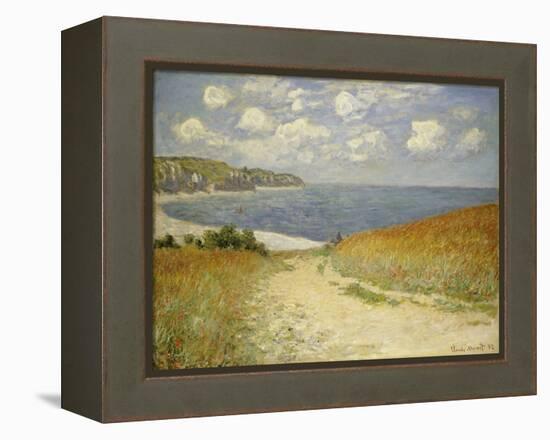 Path in the Wheat at Pourville, 1882-Claude Monet-Framed Premier Image Canvas