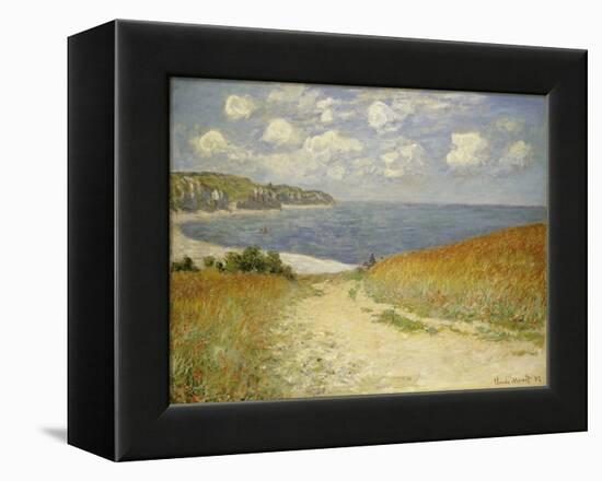 Path in the Wheat at Pourville, 1882-Claude Monet-Framed Premier Image Canvas