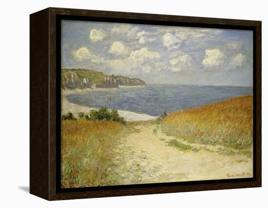 Path in the Wheat at Pourville, 1882-Claude Monet-Framed Premier Image Canvas