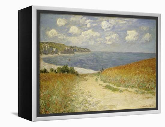 Path in the Wheat at Pourville, 1882-Claude Monet-Framed Premier Image Canvas