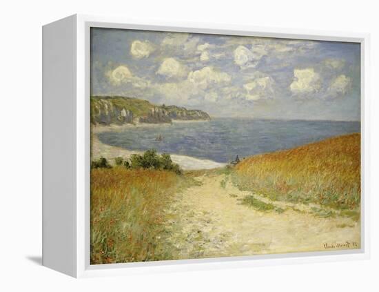 Path in the Wheat at Pourville, 1882-Claude Monet-Framed Premier Image Canvas