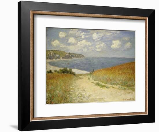 Path in the Wheat at Pourville, 1882-Claude Monet-Framed Premium Giclee Print