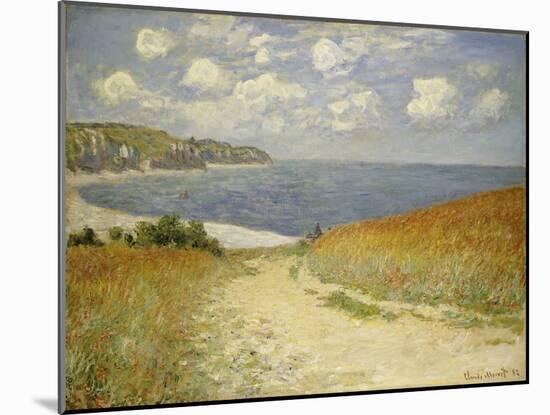 Path in the Wheat at Pourville, 1882-Claude Monet-Mounted Premium Giclee Print