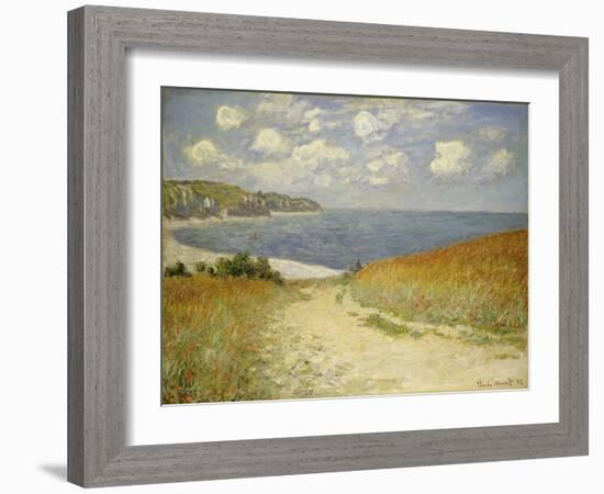 Path in the Wheat at Pourville, 1882-Claude Monet-Framed Giclee Print