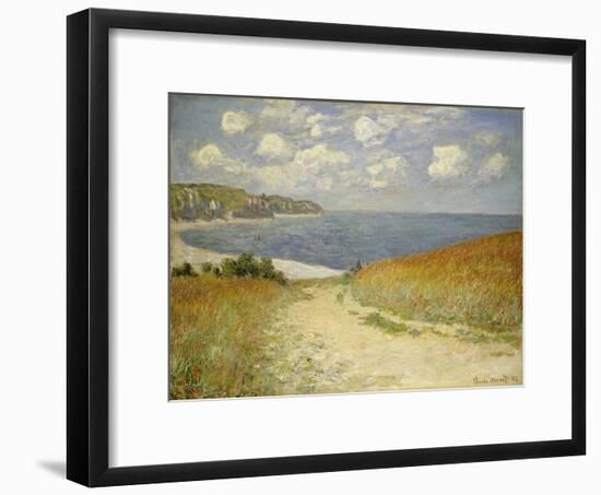 Path in the Wheat at Pourville, 1882-Claude Monet-Framed Giclee Print