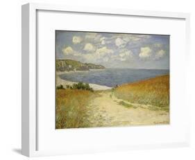 Path in the Wheat at Pourville, 1882-Claude Monet-Framed Giclee Print