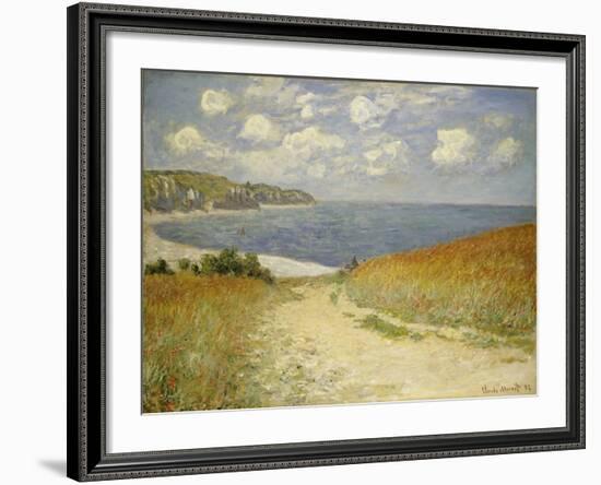 Path in the Wheat at Pourville, 1882-Claude Monet-Framed Giclee Print