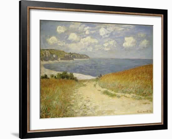 Path in the Wheat at Pourville, 1882-Claude Monet-Framed Giclee Print