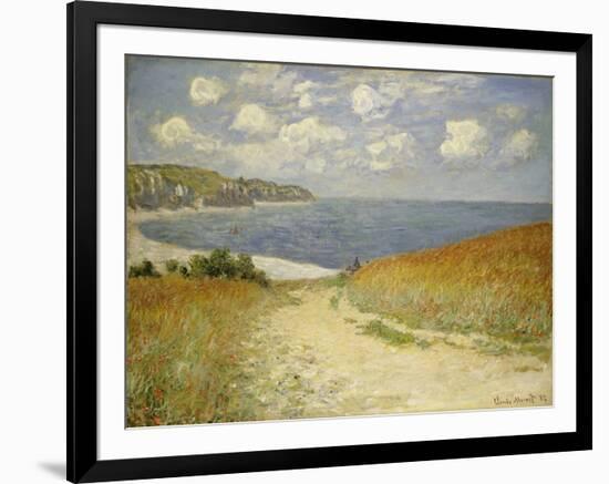 Path in the Wheat at Pourville, 1882-Claude Monet-Framed Giclee Print