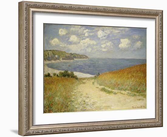 Path in the Wheat at Pourville, 1882-Claude Monet-Framed Giclee Print