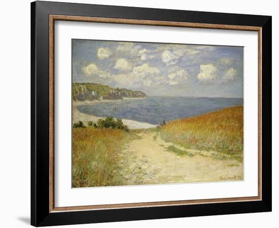 Path in the Wheat at Pourville, 1882-Claude Monet-Framed Giclee Print