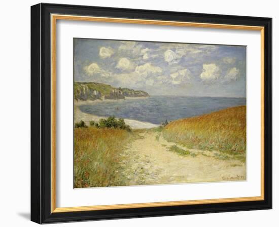 Path in the Wheat at Pourville, 1882-Claude Monet-Framed Giclee Print