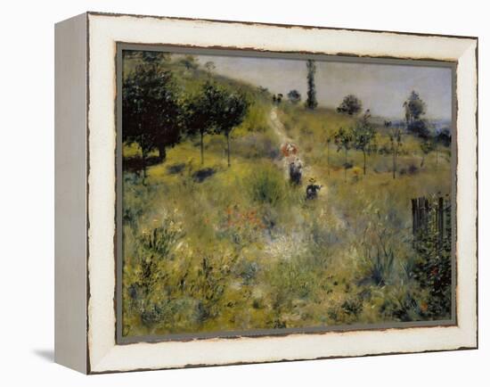 Path Leading Through Tall Grass-Pierre-Auguste Renoir-Framed Premier Image Canvas